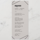 Modern geometrisch | Gray Weddenrenmenu Menu (Voorkant)