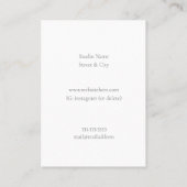Modern geometrisch grijs binnenontwerp visitekaartje (Achterkant)