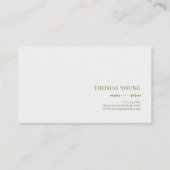 Modern geometrisch groen en gouden Confetti Visitekaartje (Achterkant)