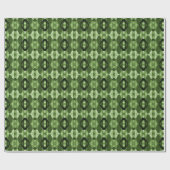 Modern geometrisch groen patroon cadeaupapier (Vlak)