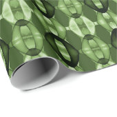 Modern geometrisch groen patroon cadeaupapier (Rol Hoek)