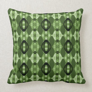 Modern geometrisch groen patroon kussen