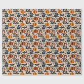 Modern Geometrisch Halloween Cadeaupapier (Vlak)