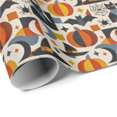 Modern Geometrisch Halloween Cadeaupapier (Rol Hoek)