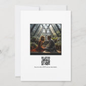 Modern Geometrisch Hangend Terrarium Trouw QR Code Kaart (Achterkant)