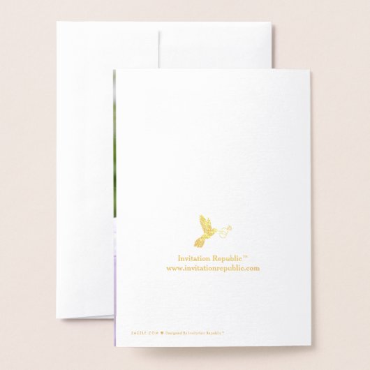 Modern Geometrisch Hart Foto Valentijnsdag Folie Kaarten (Met envelop)