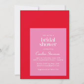 Modern geometrisch helder roze Vrijgezellenfeest Kaart (Voorkant)