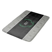 Modern geometrisch houndstooth patroon gepersonali badmat (Gekanteld)