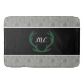 Modern geometrisch houndstooth patroon gepersonali badmat (Voorkant)