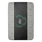 Modern geometrisch houndstooth patroon gepersonali badmat (Voorkant Verticaal)