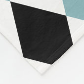 Modern geometrisch in blauw en zwart Elegant Fleece Deken (Hoek)