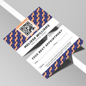 Modern Geometrisch Ineengrijpend Patroon Afsprakenkaartje