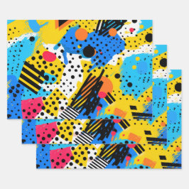 Modern geometrisch inpakpapier vel