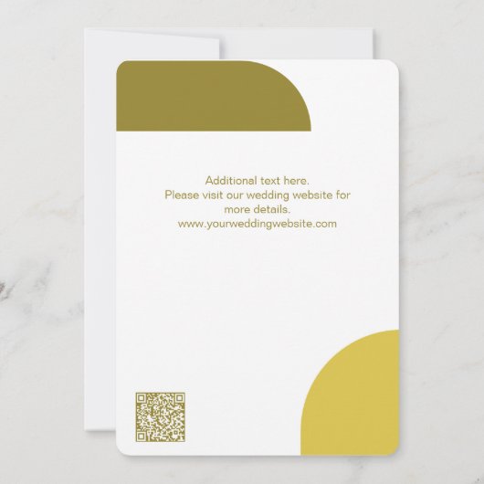 Modern Geometrisch ja! Wit Bewaar de datum Kaart (Achterkant)