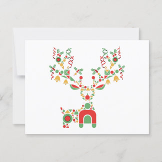 Modern geometrisch kerstrendier | feestelijk briefkaart