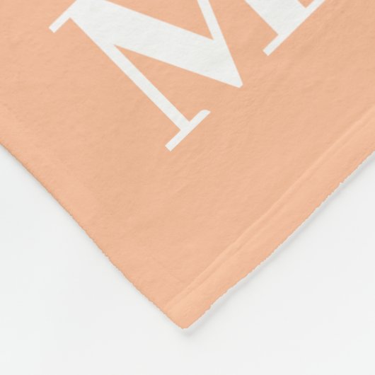 Modern geometrisch kleurenblok monogram fleece deken (Hoek)