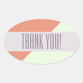 Modern Geometrisch Kleurrijk Groot Dank u Sticker