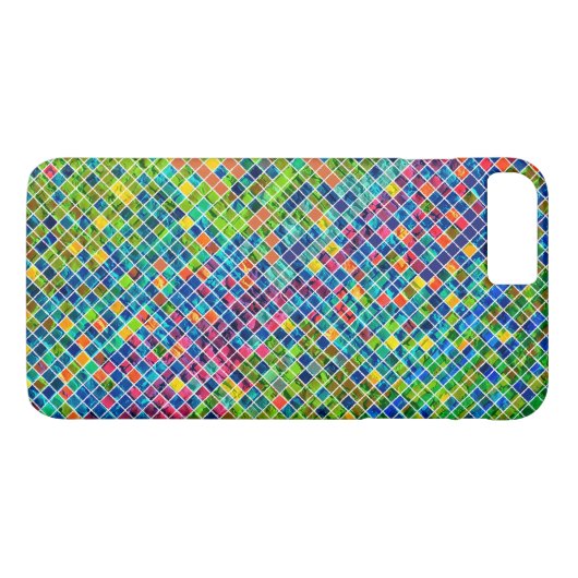 Modern geometrisch kleurrijk mozaïekpatroon Case-Mate iPhone case (Achterkant (Horizontaal))