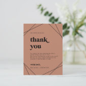 Modern geometrisch | Koper Hartelijk dank U Ontvan Briefkaart (Staand voorkant)