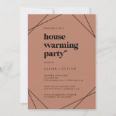 Modern geometrisch | Koper Housewarming Party Kaart (Voorkant)