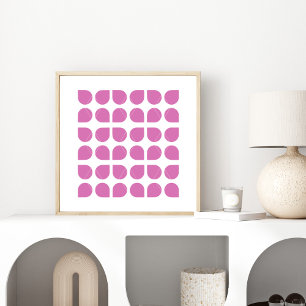 Modern Geometrisch Kunstpatroonontwerp in Violet Poster