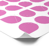 Modern Geometrisch Kunstpatroonontwerp in Violet Poster (Hoek)