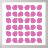 Modern Geometrisch Kunstpatroonontwerp in Violet Poster (Voorkant)