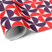 Modern geometrisch kwart cirkel patroon cadeaupapier (Rol Hoek)