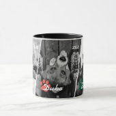 Modern Geometrisch Lijst Pet Paw Drie foto's Mok (Midden)