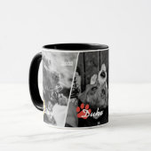 Modern Geometrisch Lijst Pet Paw Drie foto's Mok (Voorkant links)