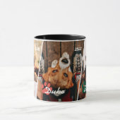 Modern Geometrisch Lijst Pet Paw Drie foto's Mok (Midden)