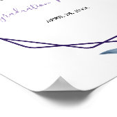 Modern Geometrisch Lijst roze Floral Afstuderen Poster (Hoek)