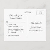 Modern Geometrisch Lijst Rustic Floral Wedding RSV Uitnodiging Briefkaart (Achterkant)
