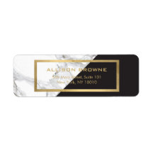 Modern Geometrisch Marmer/Zwart en Faux Gold