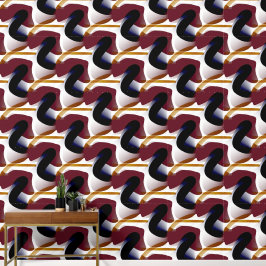 Modern geometrisch minimalisme in verbrande Sienna Behang