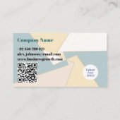 Modern geometrisch minimalistisch goud en Blauwgro Visitekaartje (Achterkant)