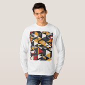 Modern geometrisch minimalistisch T-shirt (Voorkant volledig)