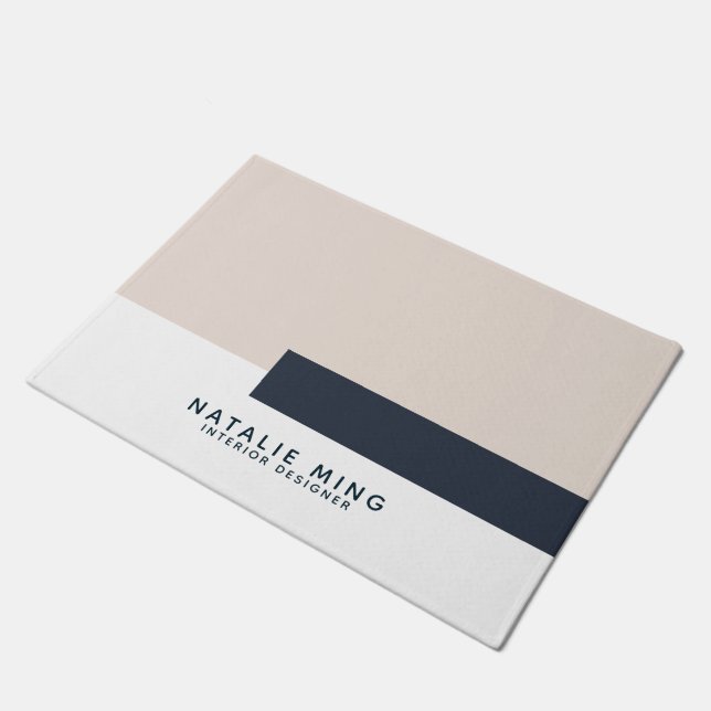 Modern geometrisch minimum deurmat (Schuin)