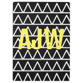 Modern geometrisch monogram klembord (Achterkant)