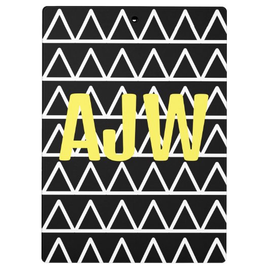 Modern geometrisch monogram klembord (Achterkant)