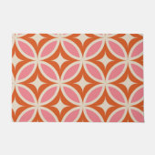 Modern geometrisch motief roze Sinaasappel uit het Deurmat (Voorkant)