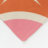 Modern geometrisch motief roze Sinaasappel uit het Fleece Deken (Hoek)
