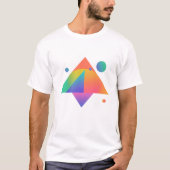 Modern geometrisch neon vormpatroon t-shirt (Voorkant)