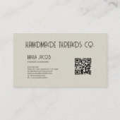 Modern geometrisch neutraal aards ontwerp visitekaartje (Achterkant)