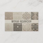 Modern geometrisch neutraal aards ontwerp visitekaartje (Voorkant)