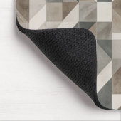 Modern geometrisch, neutraal beige en grijs Abstra Muismat (Hoek)