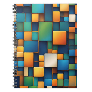 Modern geometrisch Notitieboek - vet en kleurrijk