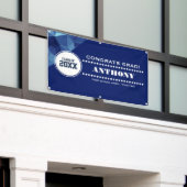 Modern Geometrisch Ontwerp Afstudeerfeest Spandoek (Buitenkant Gebouw)