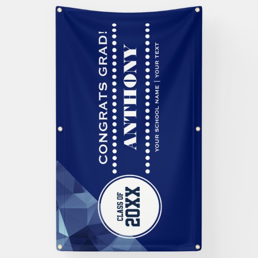 Modern Geometrisch Ontwerp Afstudeerfeest Spandoek (Verticaal)