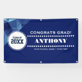 Modern Geometrisch Ontwerp Afstudeerfeest Spandoek (Horizontaal)